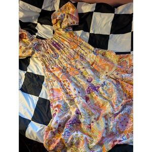 Girl Soul Kids Dress XL Girls Puff Sleeve Tiered Maxi Boho Floral Print